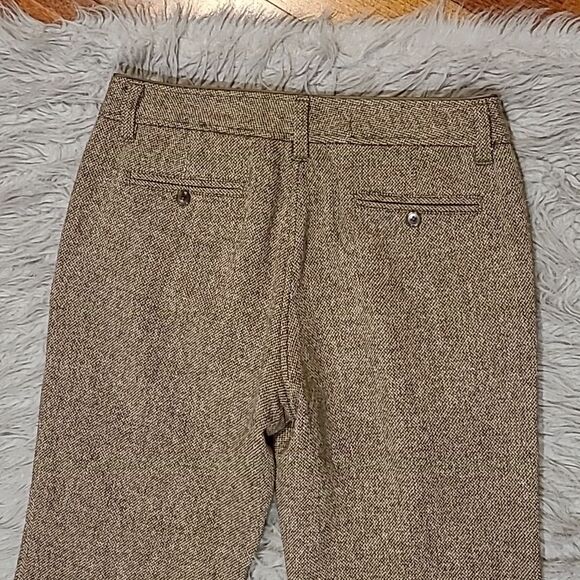 Eddie bauer womens tan tweed wool nylon stretch straight leg‎ pants size 6 - Picture 6 of 7